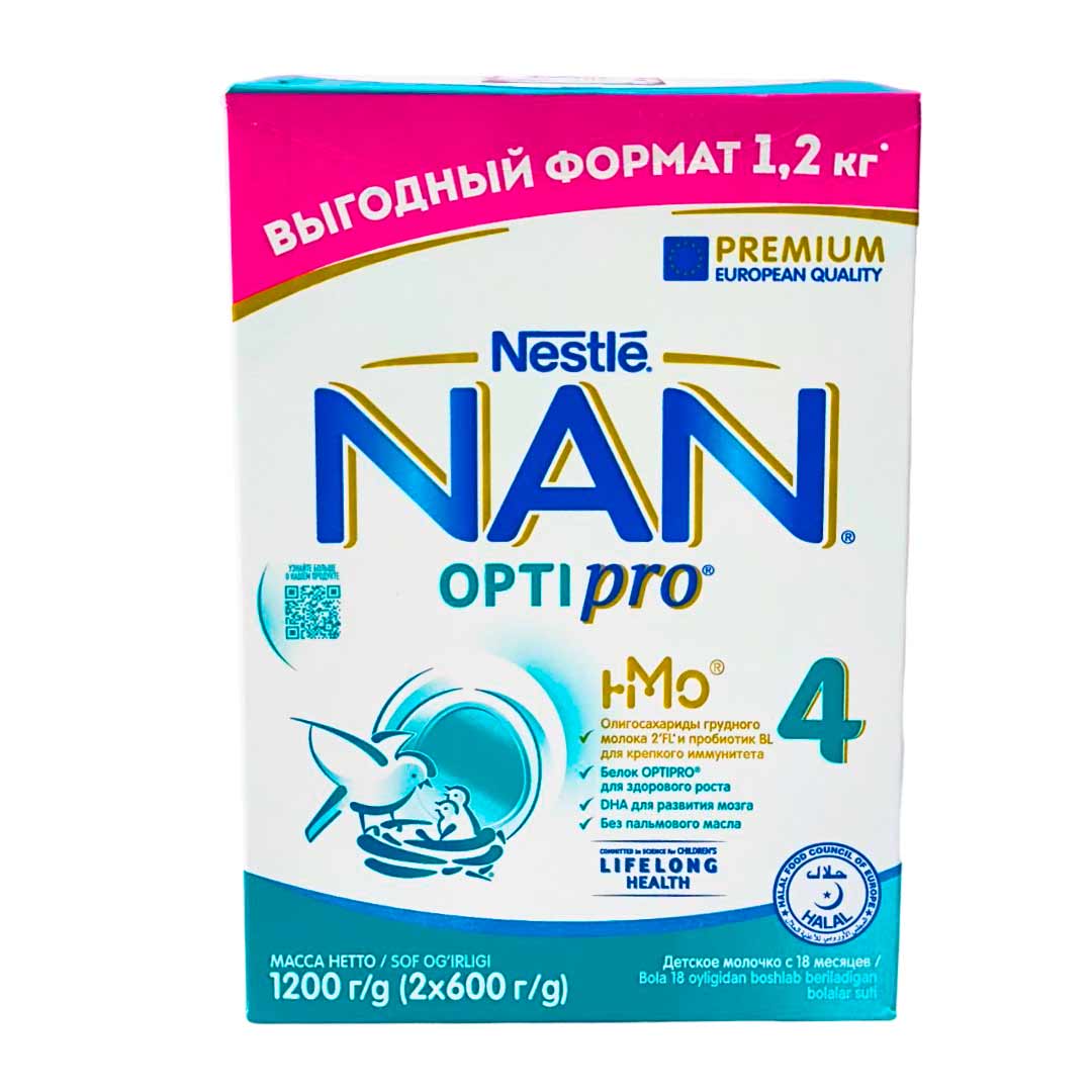 Молочко NAN 4 OPTIPRO 1200 гр с 18+ мес