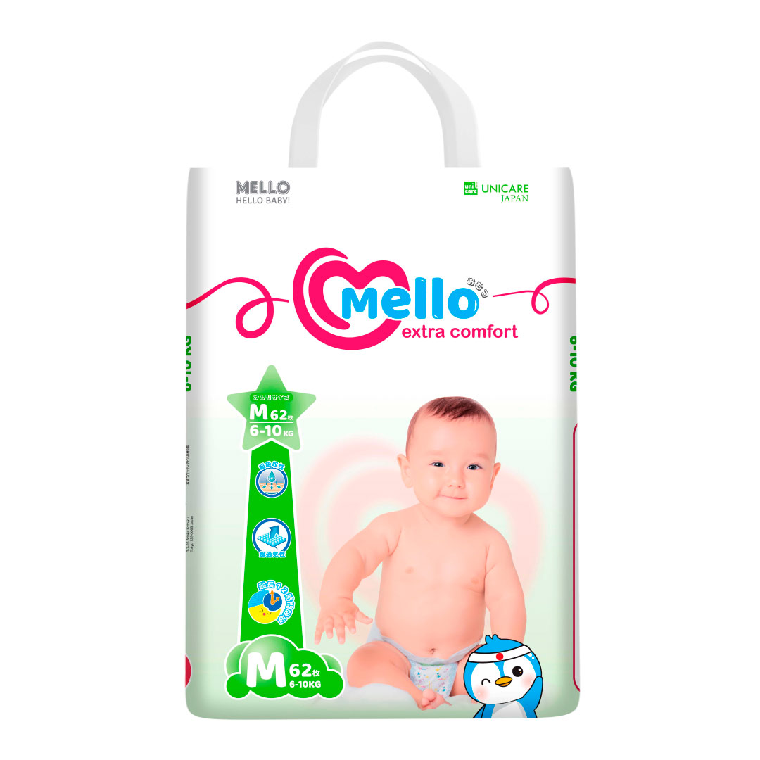 Подгузники Mello M 6-10 кг 62 шт